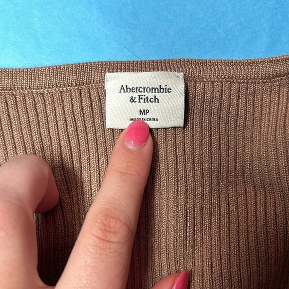 Abercrombie & Fitch Knit Corset Brown Mini Dress MP - Picture 5 of 5
